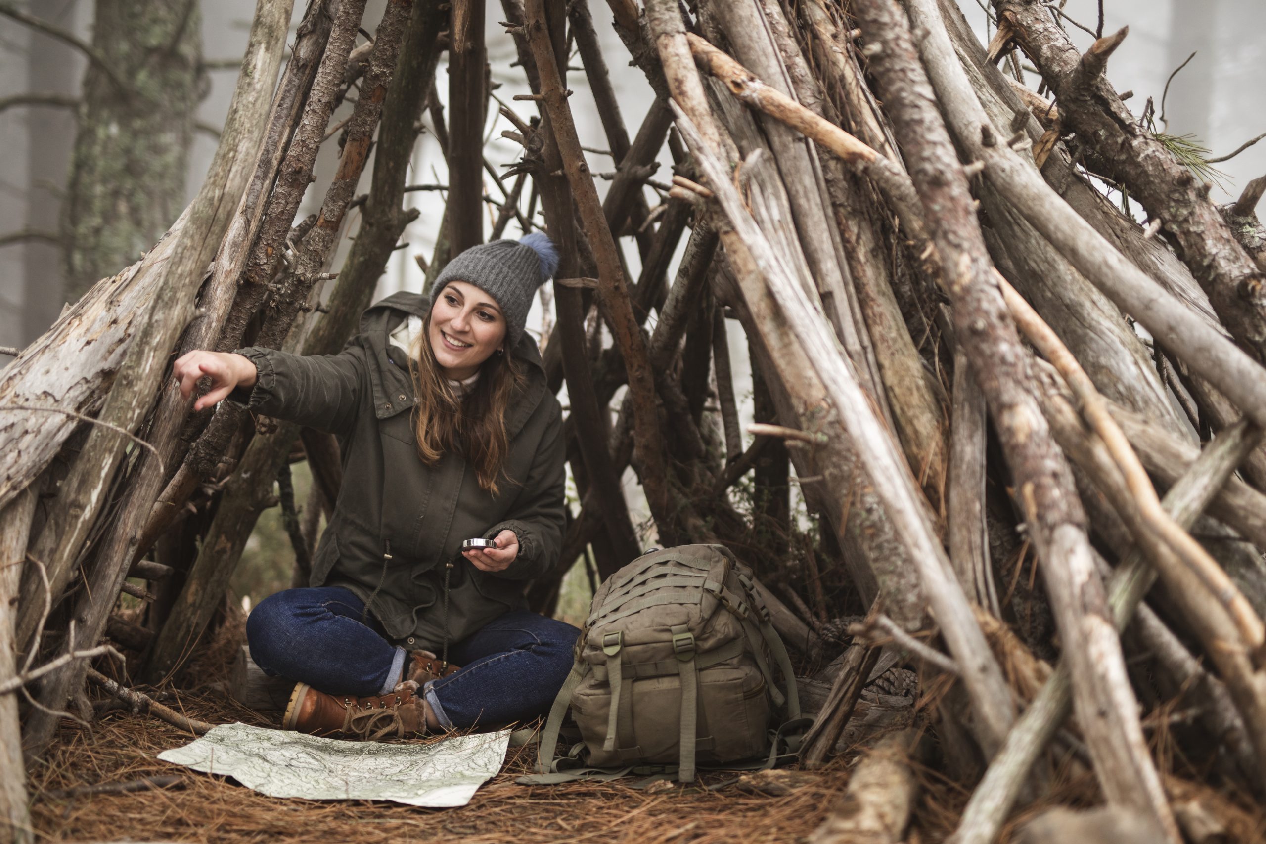 full-shot-happy-woman-shelter